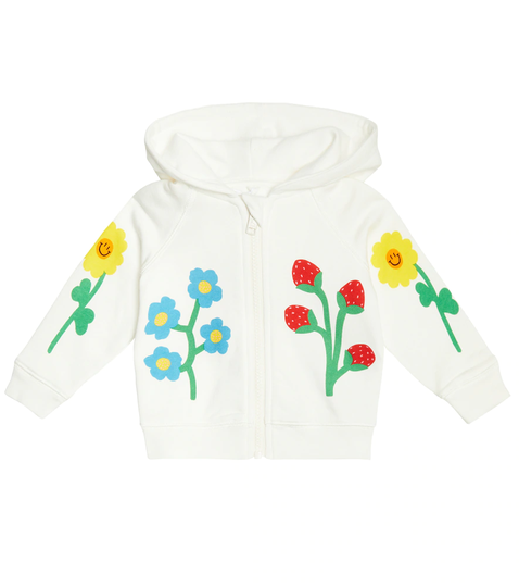 Baby printed cotton hoodie