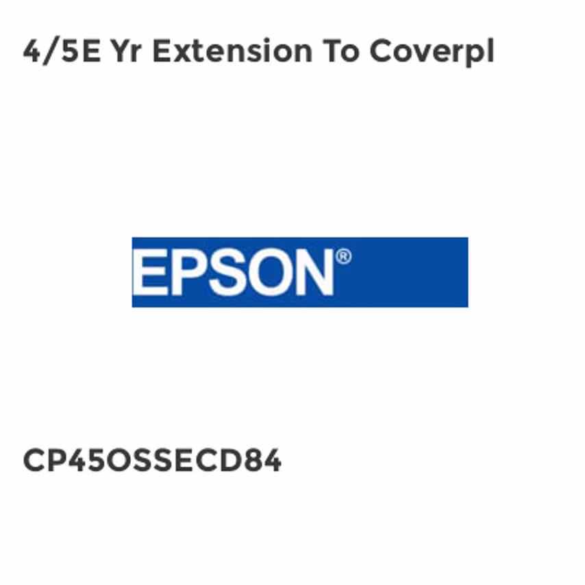 Epson 4/5E Yr Extension To Coverpl