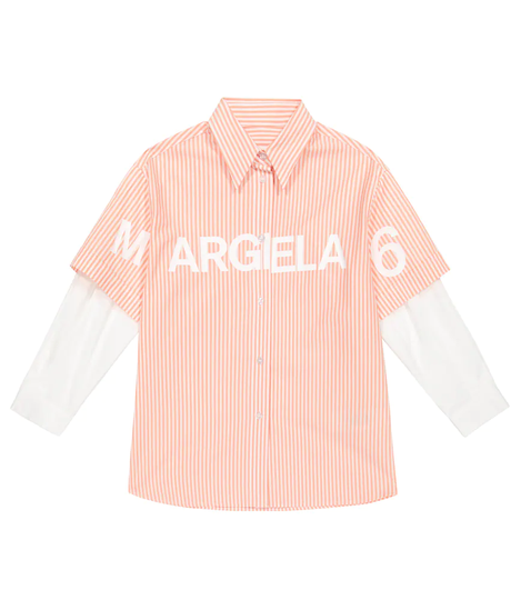 Striped cotton poplin shirt