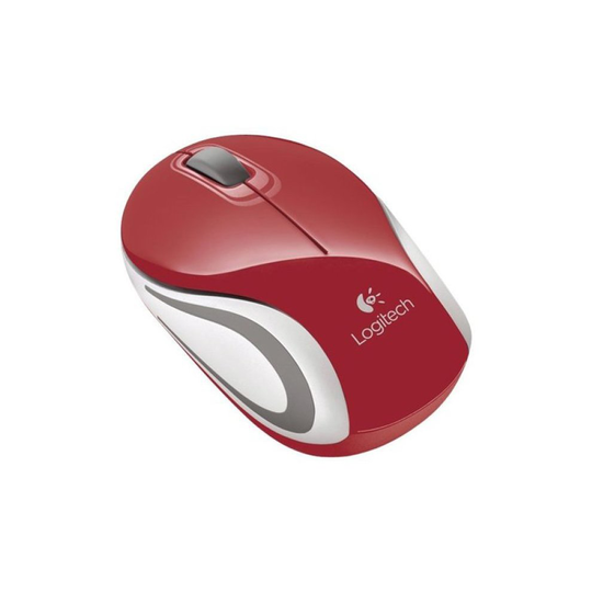 Logitech M187 Wireless Mini Optical Mouse - Red