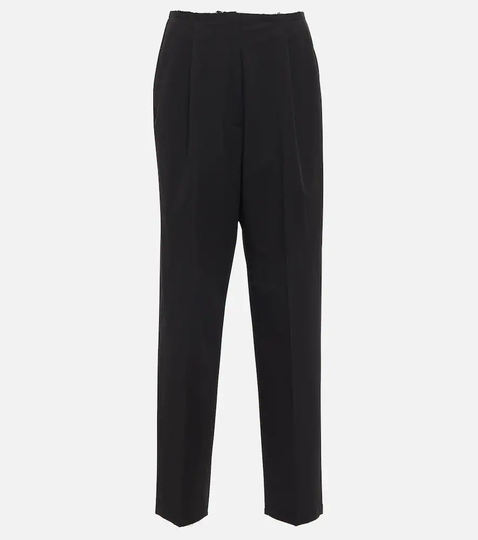 Mid-rise straight pants