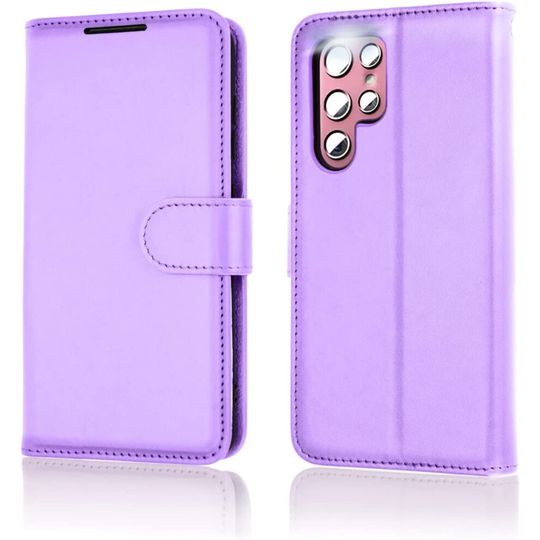 TECHGEAR Galaxy S22 Ultra Leather Wallet Case, Flip Protective Case Cover with Wallet Card Holder, Stand and Wrist Strap -...
