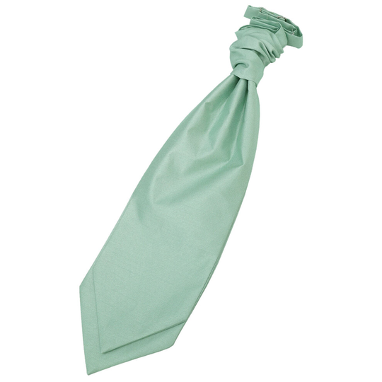Dusty Green Plain Shantung Pre-Tied Wedding Cravat