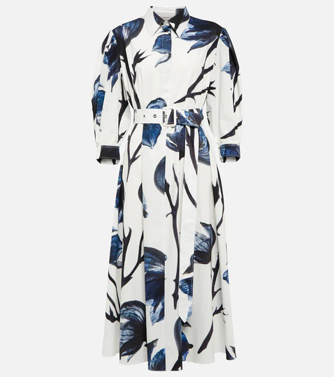 Bellflower cotton poplin shirt dress