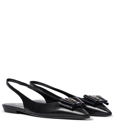Anaïs leather slingback ballet flats