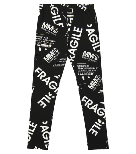 Logo stretch-cotton leggings
