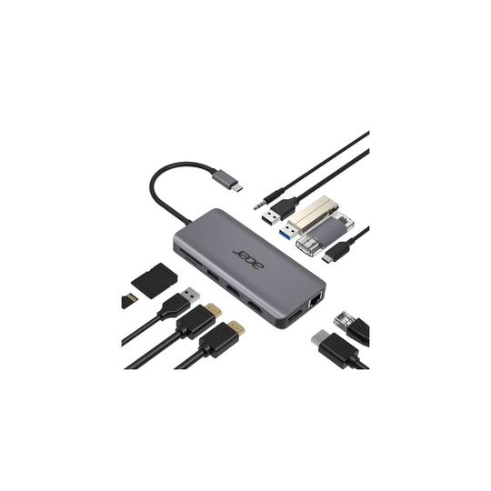 Acer HP.DSCAB.009 notebook dock/port replicator Wired USB 3.2 Gen 1 (3.1 Gen 1) Type-C Silver