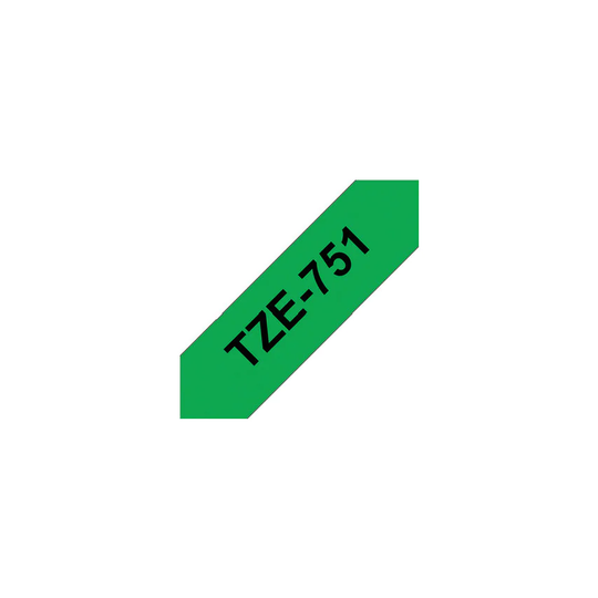 Brother TZE-751 24MM P-touch Tape Black/Green