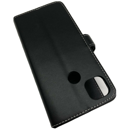 (BLACK) For Motorola Moto G9 Power Phone Case, Cover, Flip Book, Wallet, Folio, Leather / Gel
