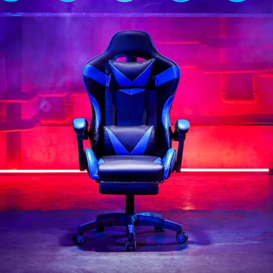 Crenex Racing Reclining Desk Office Computer Gaming Massage Chair