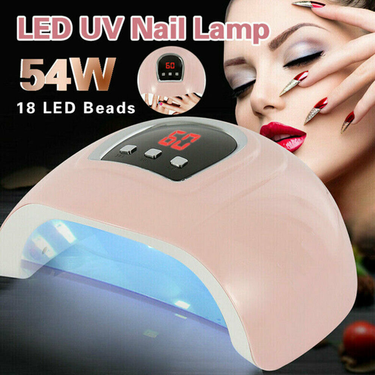 54W UV LED Nail Lamp Nail Dryer Gel Polish Light with 3 Timer Setting