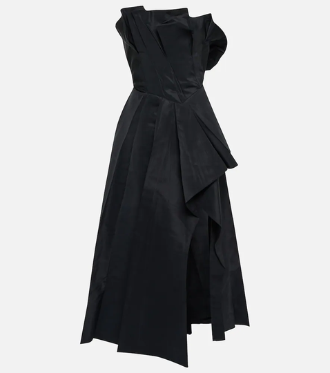Pleated faille gown