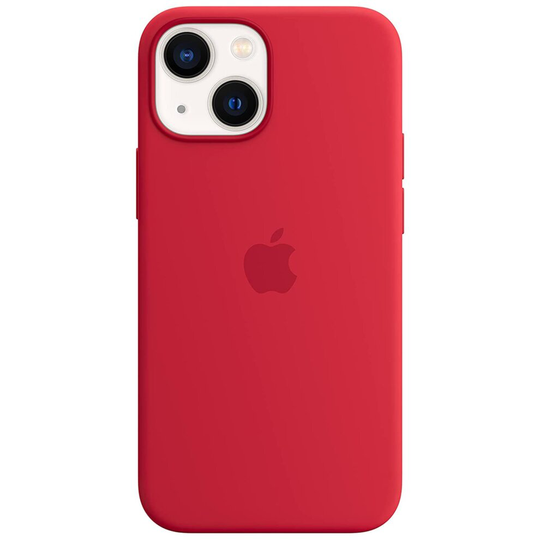 Official iPhone 13 Mini Silicone Back Case/ Cover With MagSafe - Red