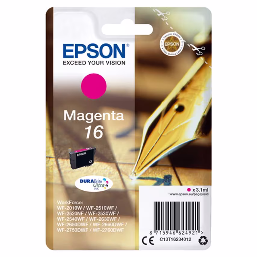 Epson Ink Medium Volume 16 Series Pen & Crossword Magenta