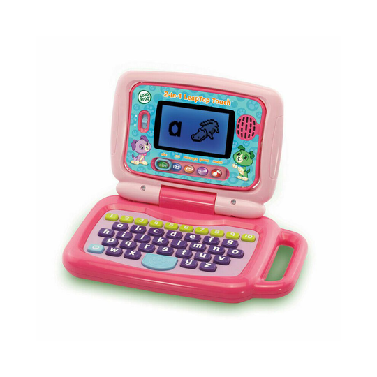Leap Frog 2-in-1 LeapTop Touch Laptop pink?Learn Number, letters & Animal Facts