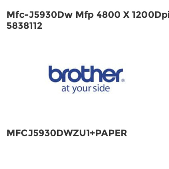 Brother Mfc-J5930Dw Mfp 4800 X 1200Dpi 5838112- you get 19