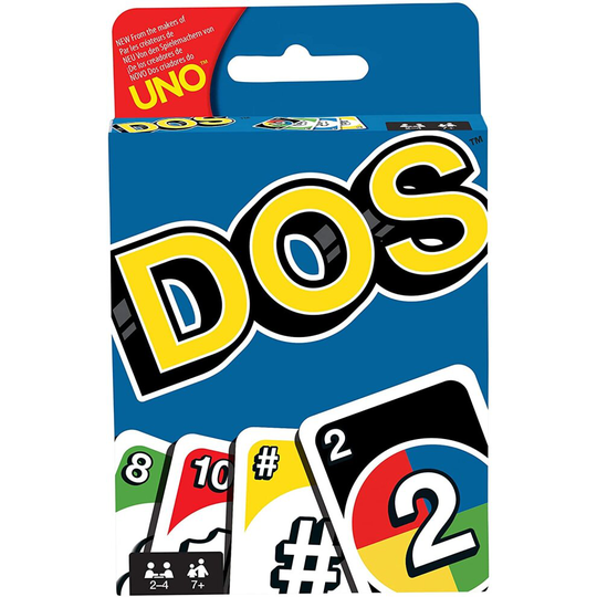 Mattel Games Dos UNO Family Classic Card Game Easy to Play Multicolored