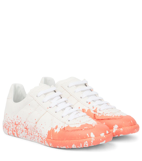 Replica printed canvas sneakers