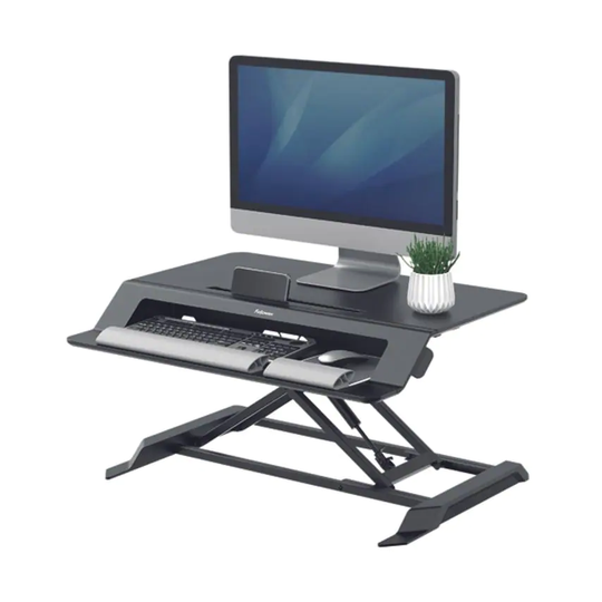 Fellowes Lotus LT Sit Stand Workstation 8215001 Black