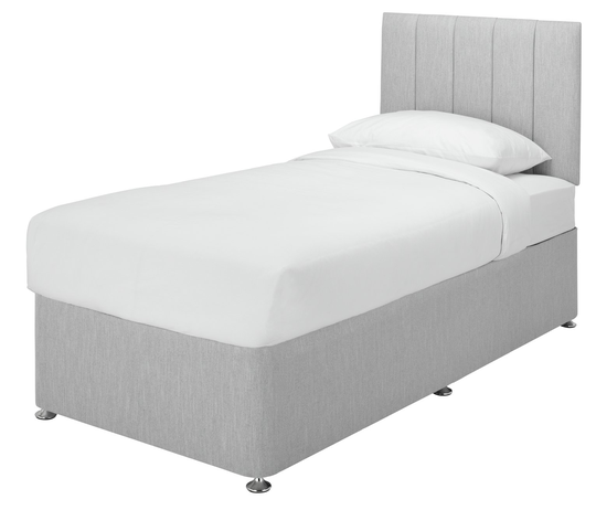 Argos Home Bircham Memory Single Divan - Light Grey