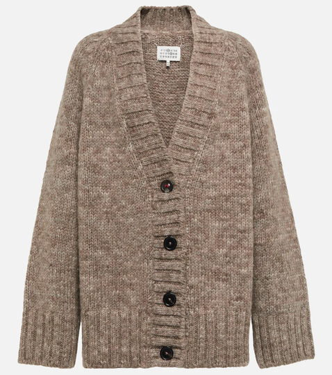 Cotton and wool cardigan