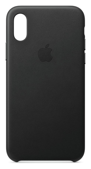 Apple iPhone Xs Leather Phone Case - Black