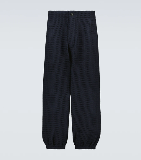 Wool-blend pants