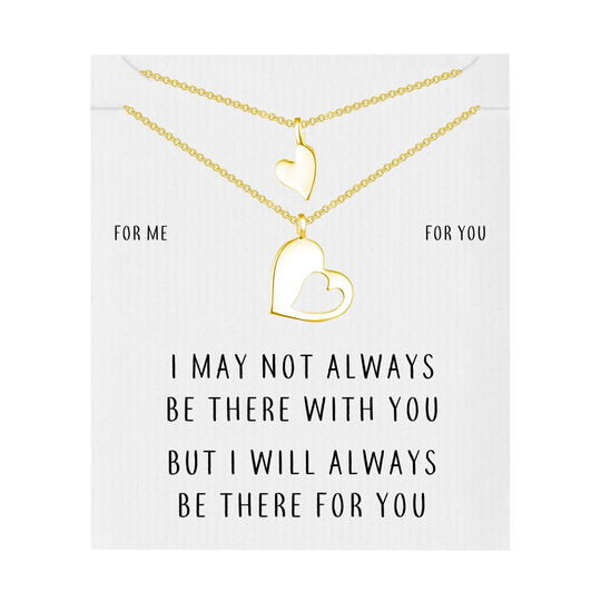 Gold Plated For Me For You Piece of My Heart Necklace Set