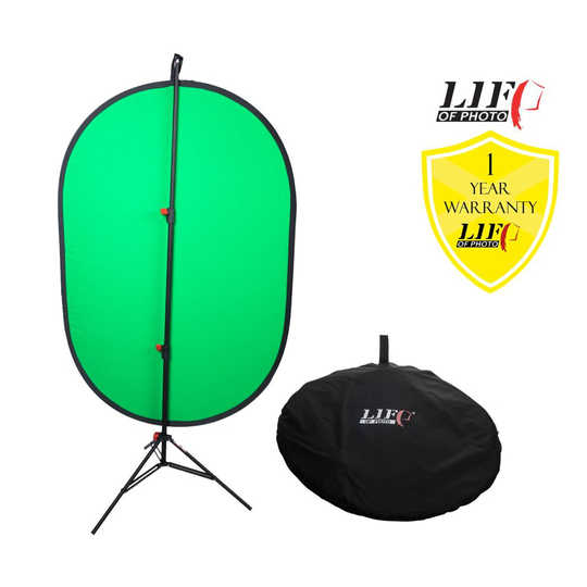 100x150cm Green and Blue Folding Background with 190cm Lightstand