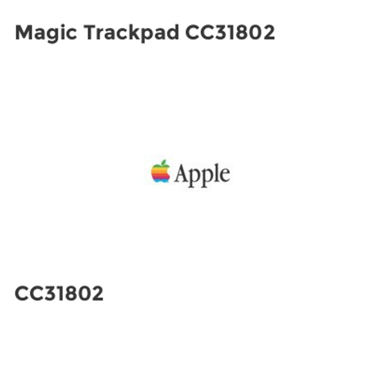 Apple Magic Trackpad CC31802- you get 2