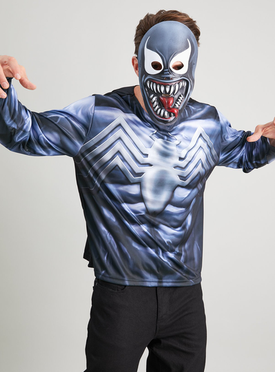 Halloween Marvel Venom Costume & Mask - M/L