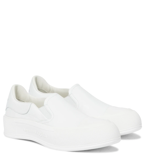 Deck Plimsoll leather sneakers