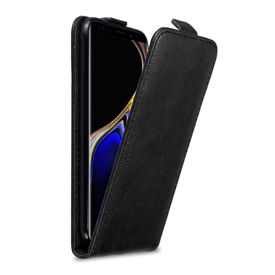 (NIGHT BLACK) Cadorabo Flip Case for Samsung Galaxy NOTE 9 Cover Book Wallet Protection PU Leather Magnetic Etui