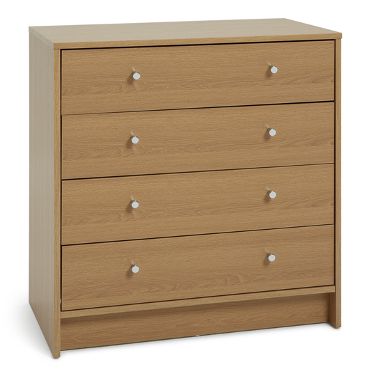 Argos Home Malibu 4 Drawer Wide Chest - Oak Effect