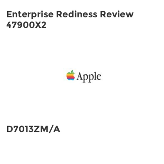 Apple Enterprise Rediness Review 47900X2