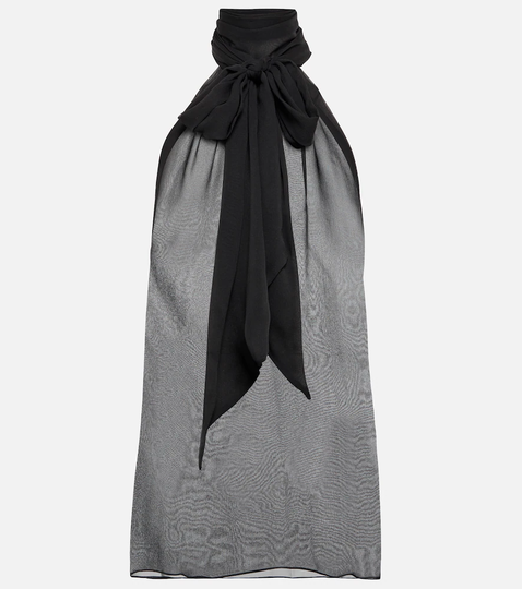Sleeveless silk blouse