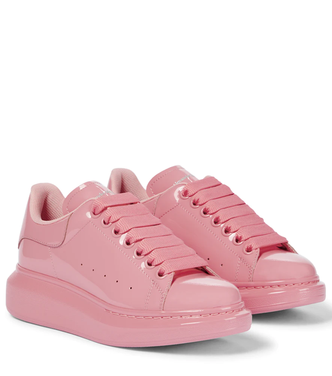 Oversized patent leather sneakers