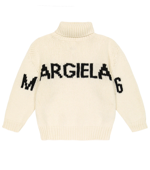 Logo jacquard turtleneck sweater