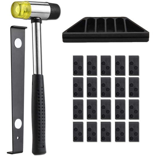 23Pcs Wood Laminate Tool Floor Fitting Installation Kit with 20 Spacer