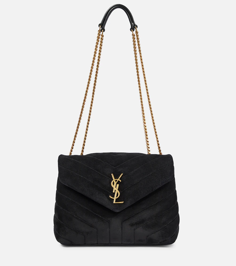 Loulou Small suede shoulder bag