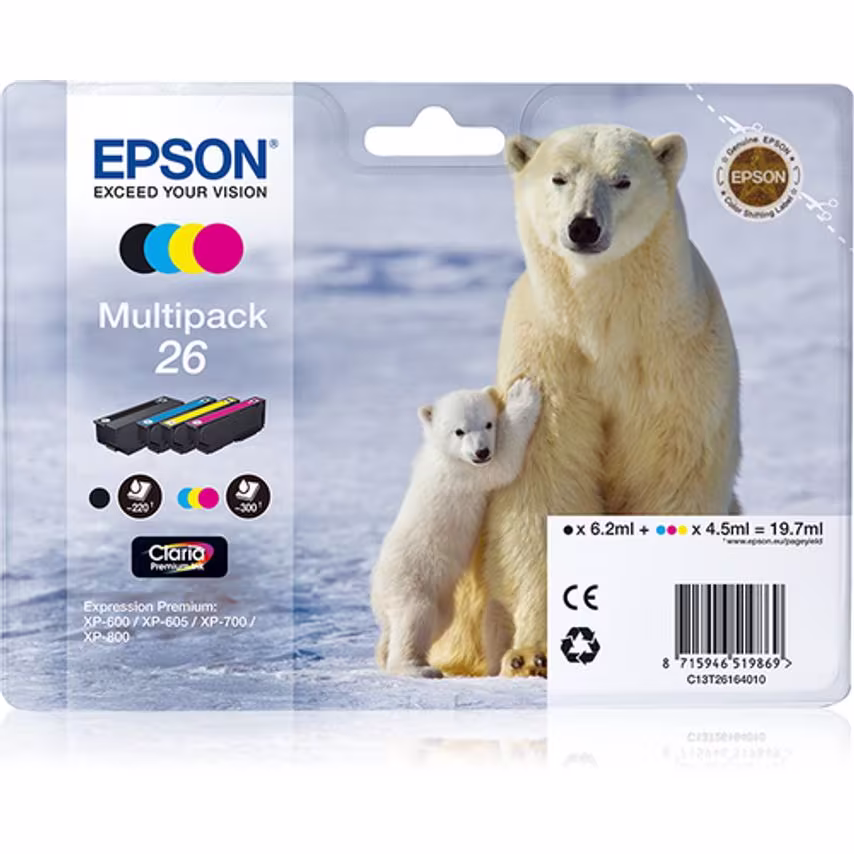 Epson Ink High Volume EPS Multipack 26 Claria Ink