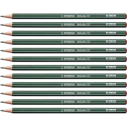 Graphite Pencil- -STABILO Othello Box of 12 2B