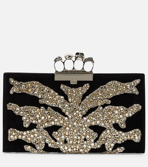 Four Ring Small embellished clutch