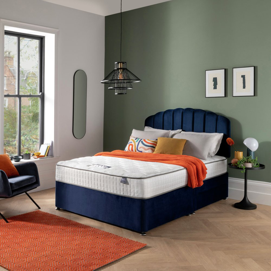 Silentnight Middleton 800pkt Memory Double Divan Bed - Blue