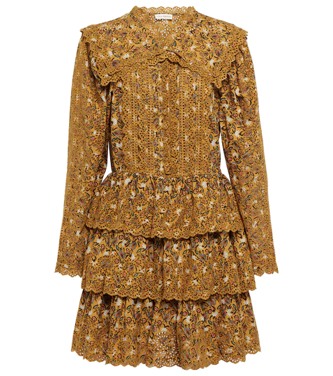 Aster floral cotton minidress