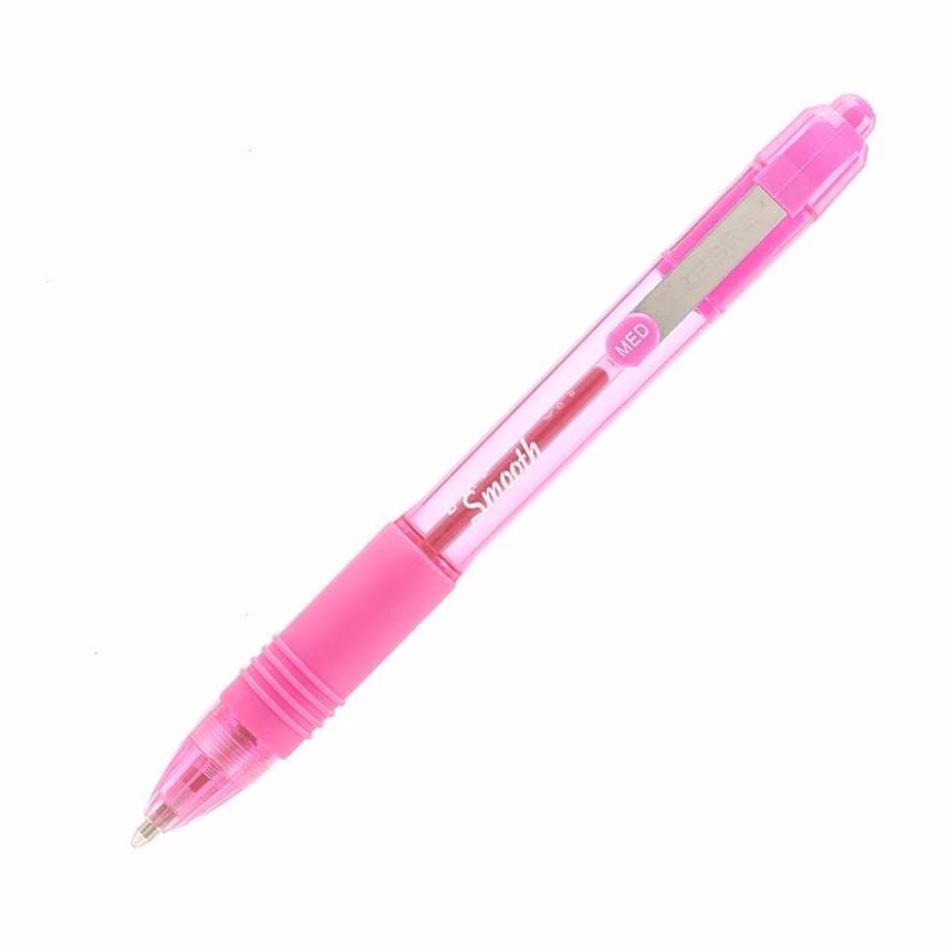 Zebra Zebra Z-Grip Smooth Rectractable Ballpoint Pen 1.0mm Tip Pink (Pack 12)