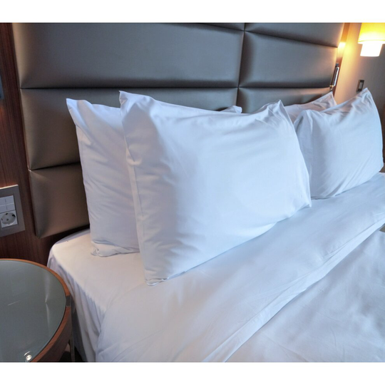 (BOUNCE BACK) PILLOW PAIR WHITE FILLED QUILTED PILLOW SET x2