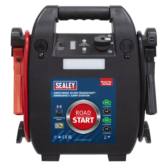 Sealey RoadStart Emergency Jump Starter 12/24V 6L 8 Cylinder