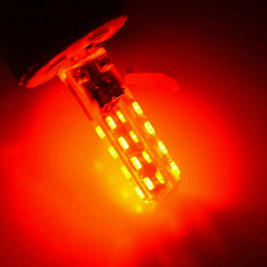 (3W 24LEDs, Red) 2Pcs G4 LED Silicone Corn Bulb Mini SMD 3W 4W 230V Colourful Light Crystal Lamp