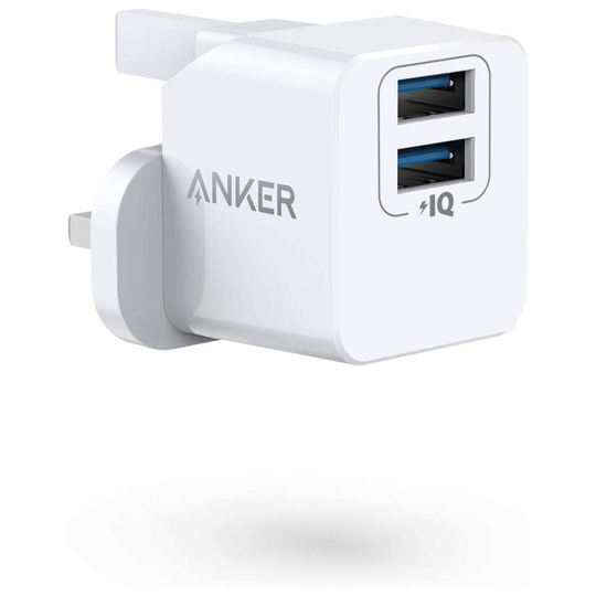 Anker USB Wall Charger 2-port Dual 24W Power IQ Fast Quick Charge